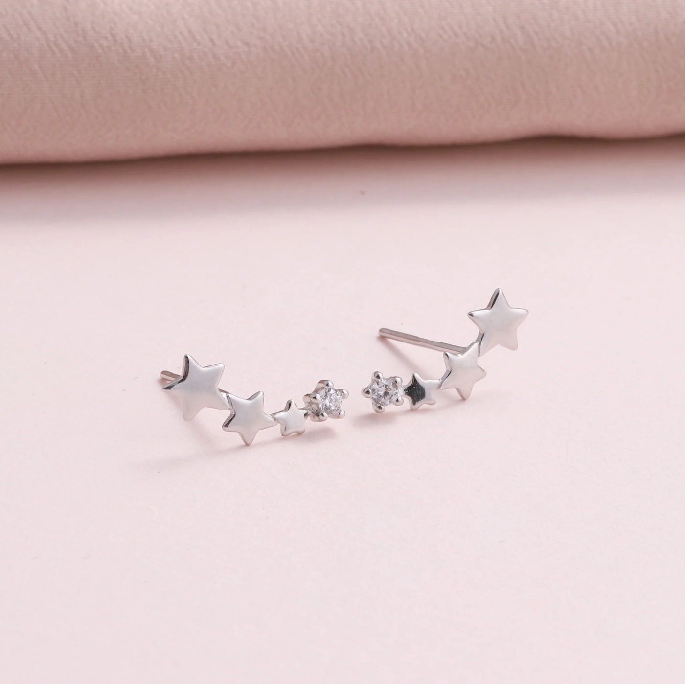 Friends Are Like Stars - Terrarium Bottle - Sterling Silver Multi Star Stud Earrings