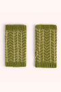 Powder Niamh Zig-Zag Wrist Warmers - Olive Green