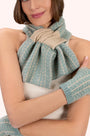 Powder Niamh Zig-Zag Pull Through Scarf - Ice Blue