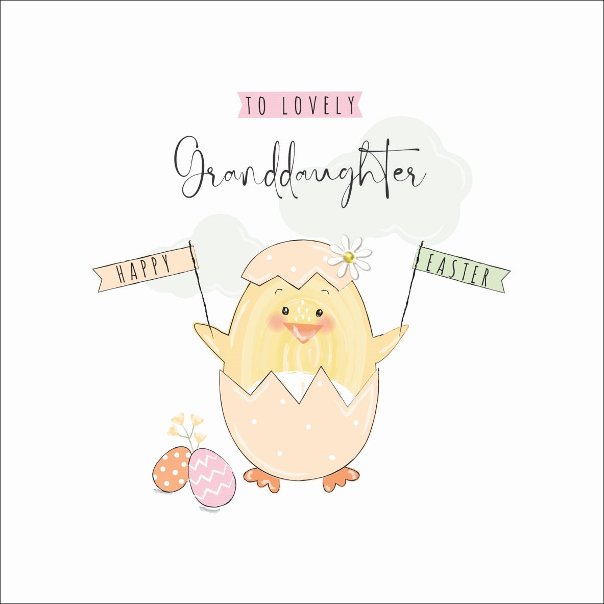 To a Special Granddaughter Happy Easter Cute Chick Card