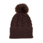 Park Lane - Oslo Knitted Bobble Hat - Cocoa
