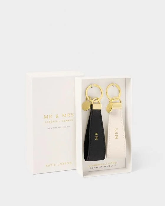 Katie Loxton Beautifully Boxed Keyring Set - Mr &amp; Mrs