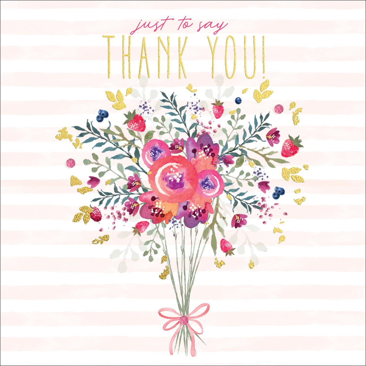 Just to Say Thank You Floral Bouquet Card
