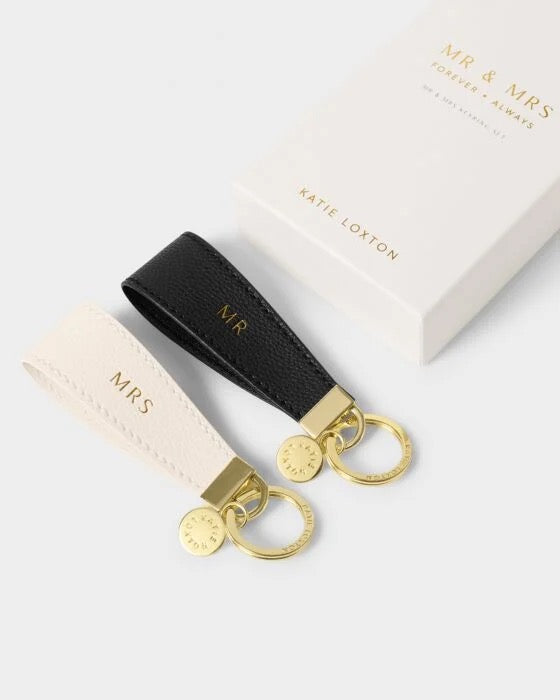 Katie Loxton Beautifully Boxed Keyring Set - Mr &amp; Mrs