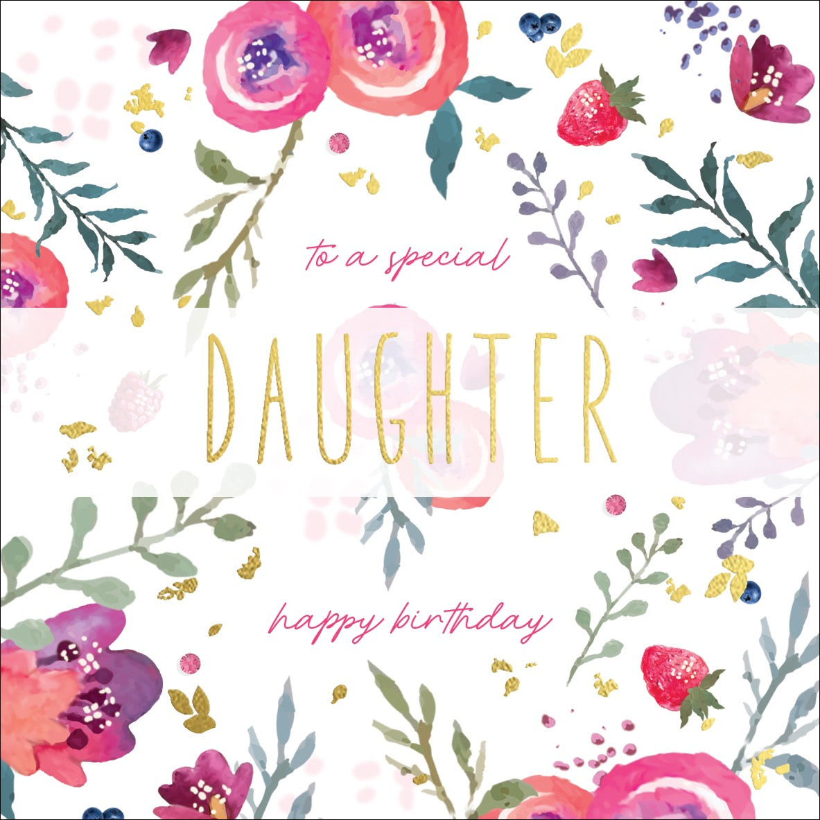 Special Daughter Floral Birthday Card