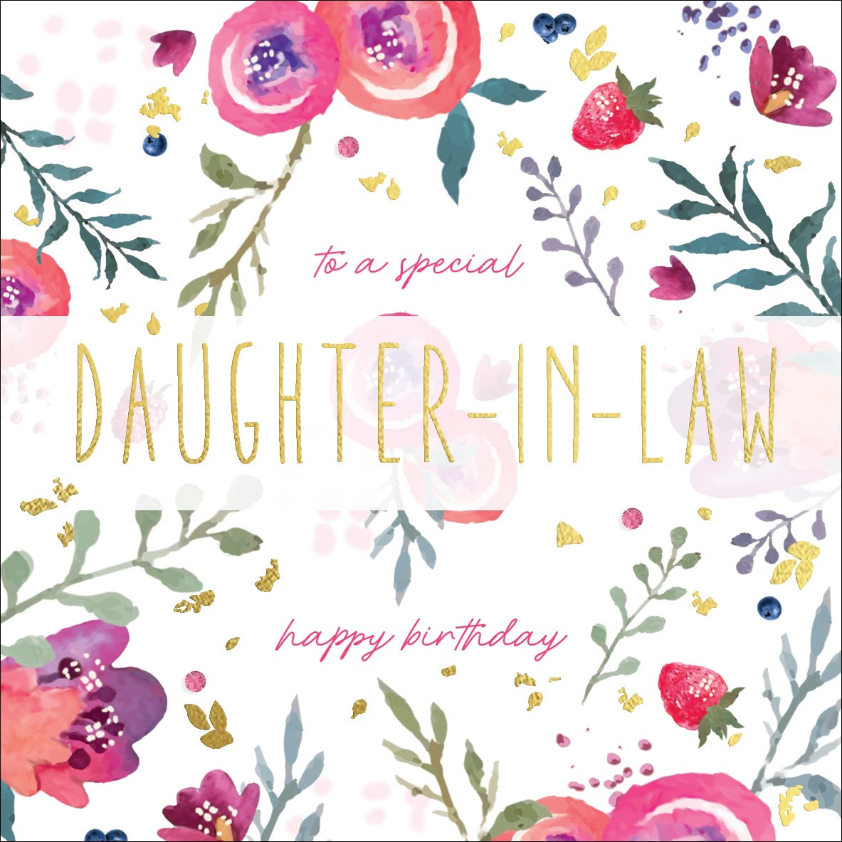 Special Daughter-in-Law Floral Birthday Card