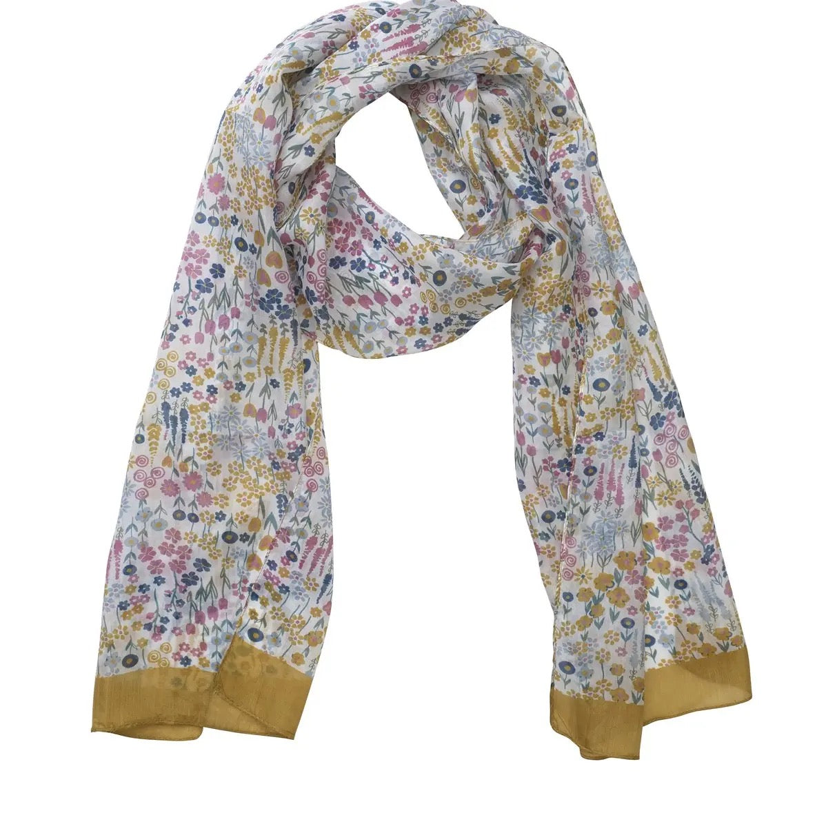Quintessential 100% Silk Scarf - Eden Cream