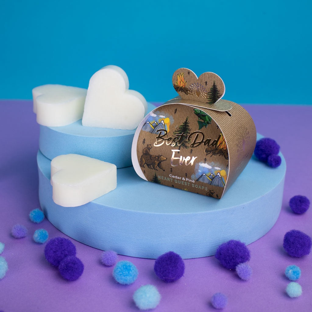 Best Dad 3 Heart Occasion Soaps - The English Soap Company