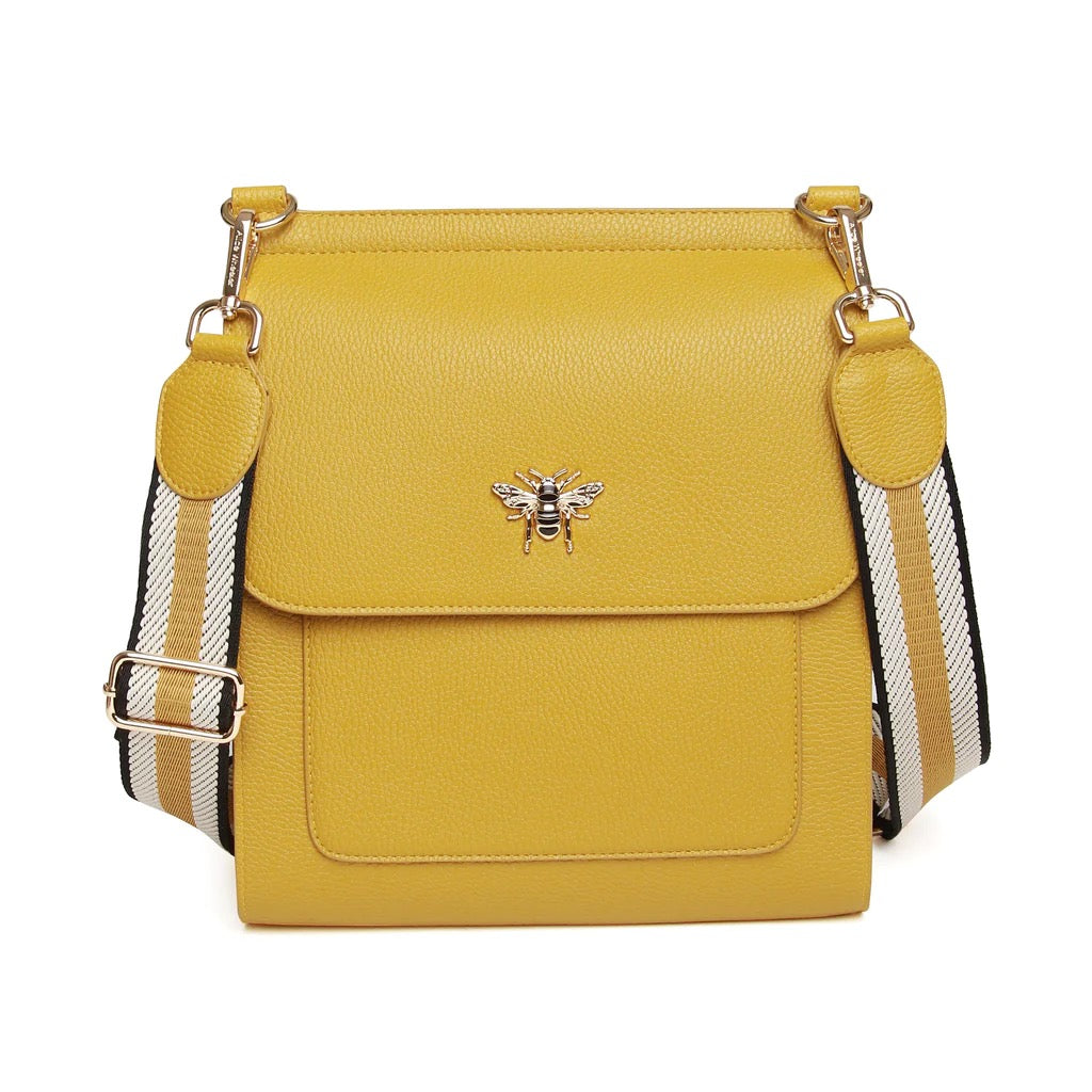 Alice Wheeler Ochre Mustard Large Bloomsbury Crossbody Bag