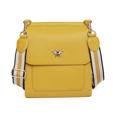 Alice Wheeler Ochre Mustard Large Bloomsbury Crossbody Bag