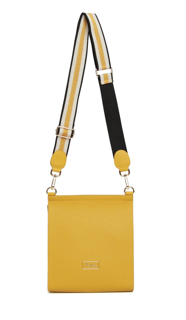 Alice Wheeler Ochre Mustard Large Bloomsbury Crossbody Bag