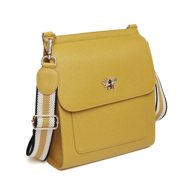 Alice Wheeler Ochre Mustard Large Bloomsbury Crossbody Bag