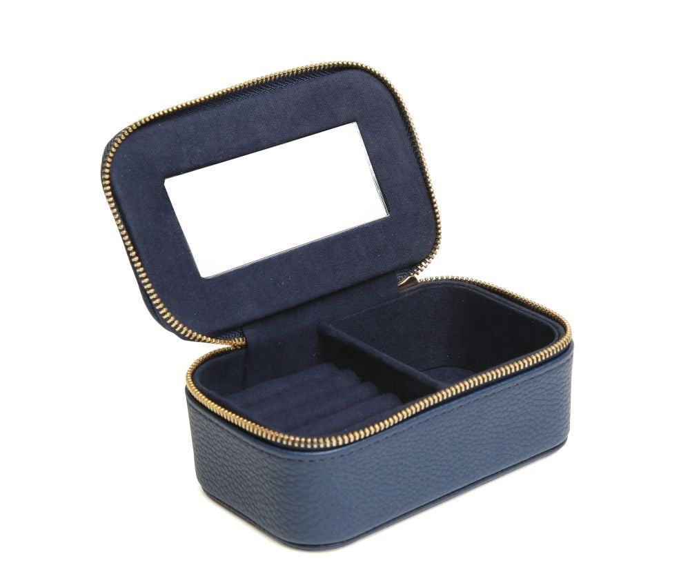 Alice Wheeler Mini Jewellery Box - Navy Blue