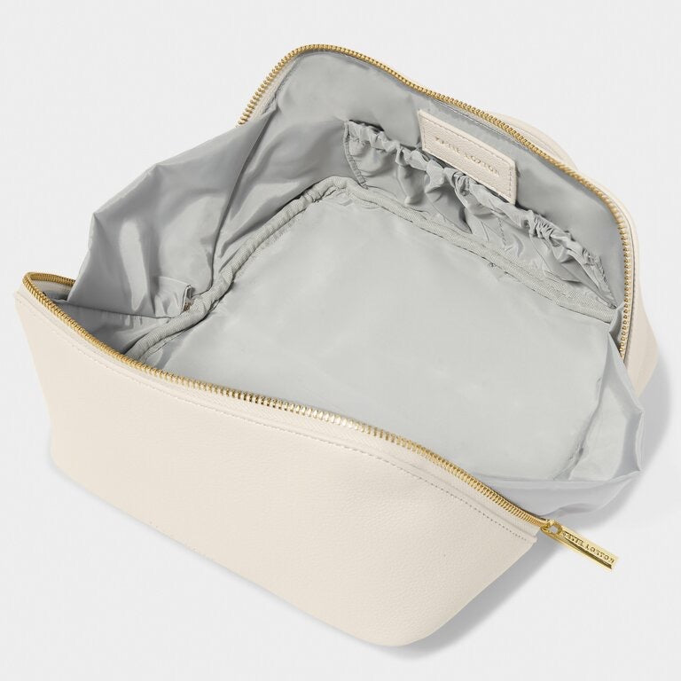 Katie Loxton Medium Make Up Bag/Wash Bag Case - Off White