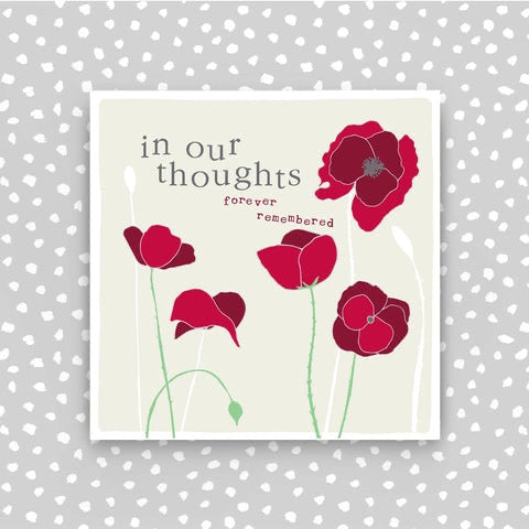 Molly Mae In Our Thoughts Forever Remembered Poppies Small Card
