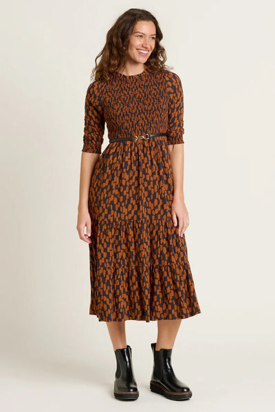 Brakeburn Brush Strokes Midi Dress