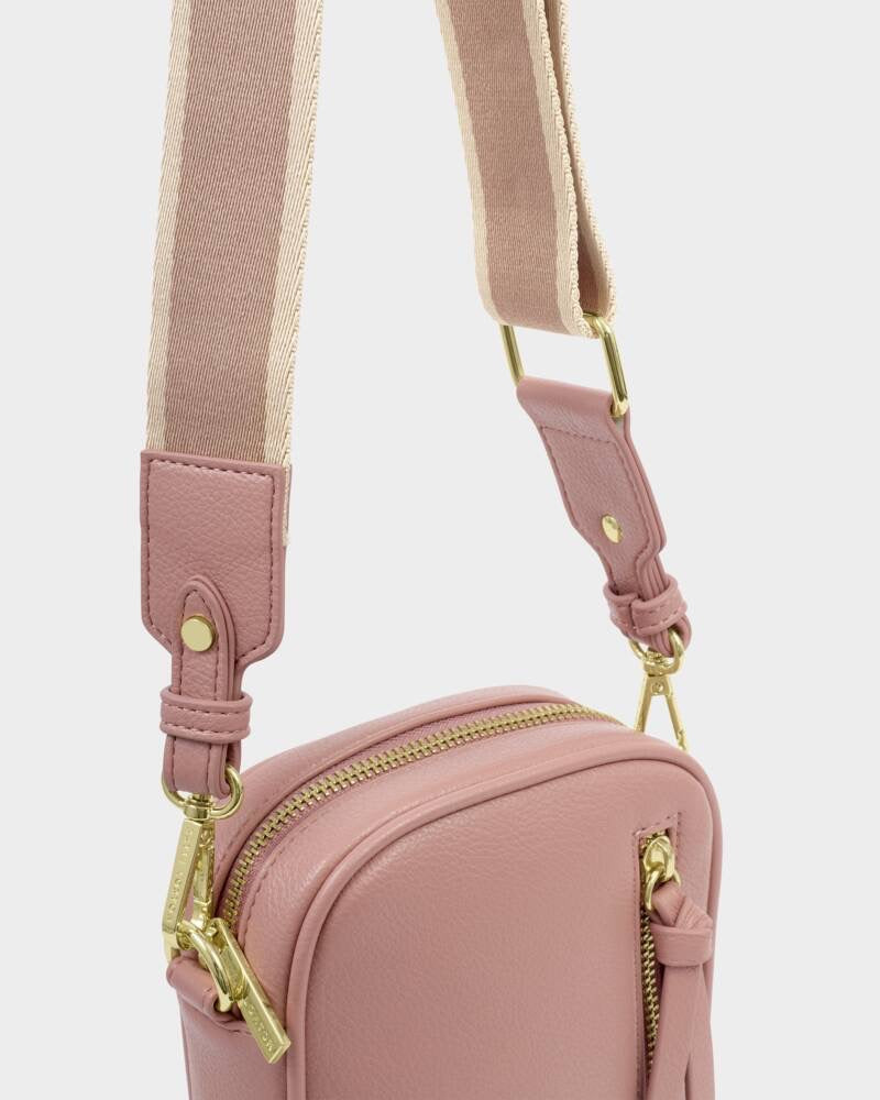 Katie Loxton Hallie Small Zip Upright Phone Crossbody Bag - Pink Heather