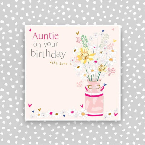Molly Mae Auntie Birthday Flowers SMALL Card