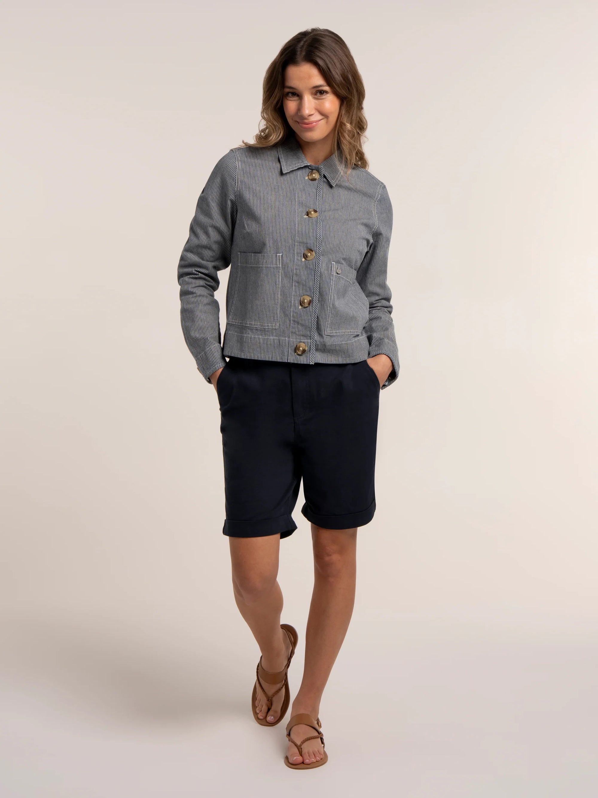 Brakeburn Odalys Stripe Jacket - Blue/White