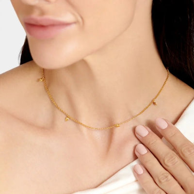 Katie Loxton Waterproof Jewellery - Estee Charm Choker Necklace - Gold