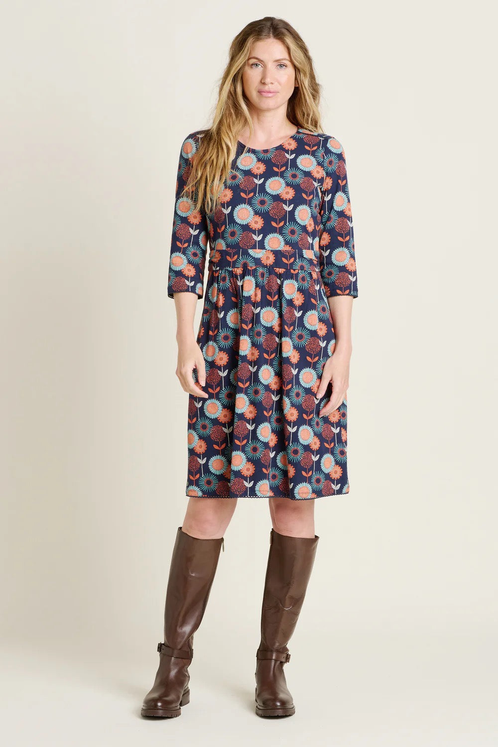 Brakeburn Freya Dress - Navy