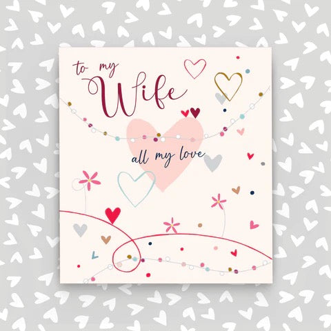 Molly Mae To my Wife All My Love Hearts Blank Card