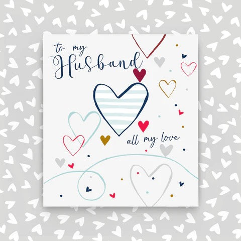 Molly Mae To my Husband All My Love Hearts Blank Card
