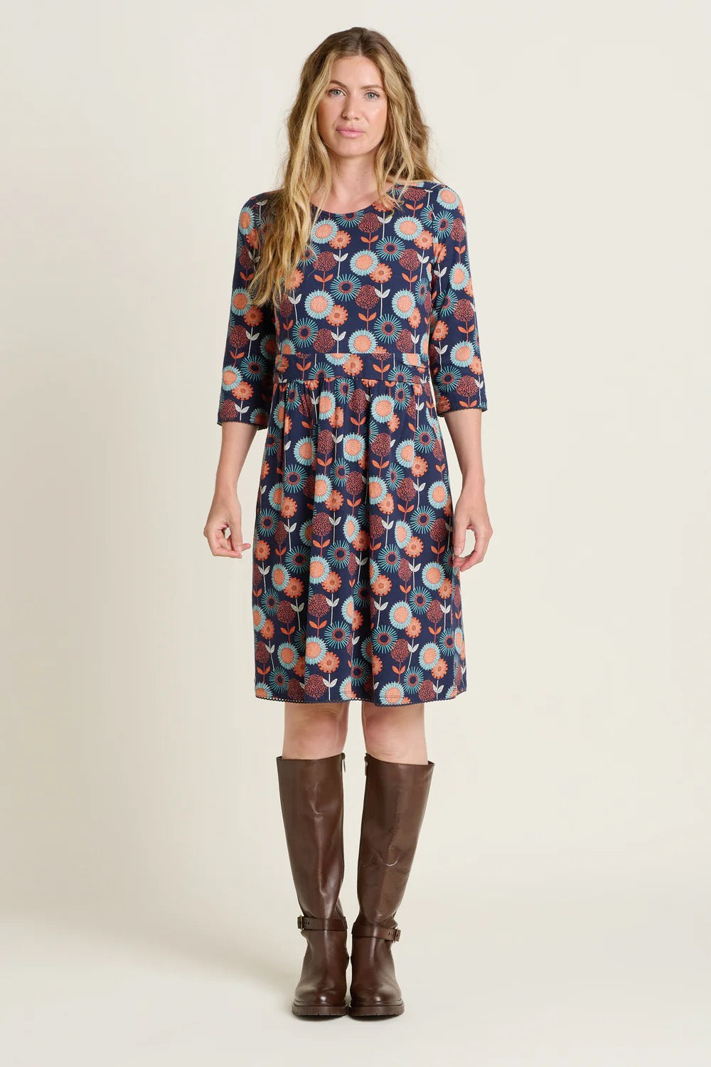 Brakeburn Freya Dress - Navy