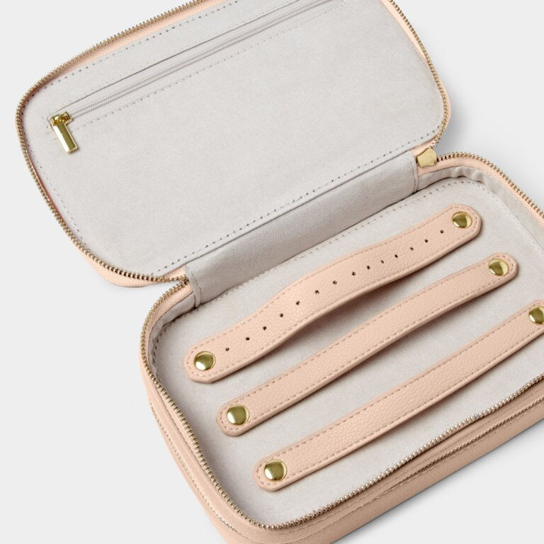 Katie Loxton Jewellery & Accessories Travel Case - Nude Pink