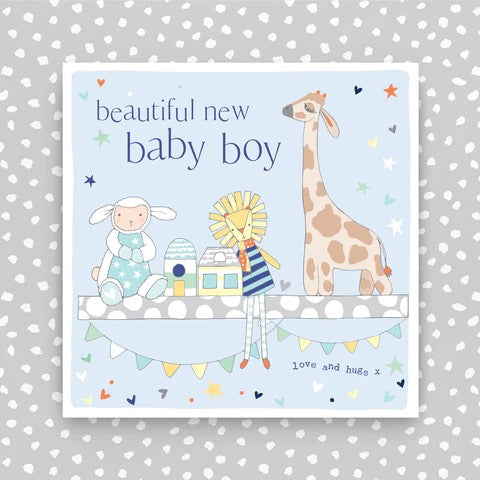 Molly Mae Beautiful New baby Boy Card