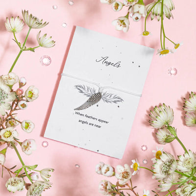 Letterbox Love Seeded Card Bracelet - Angel Wing - Angels