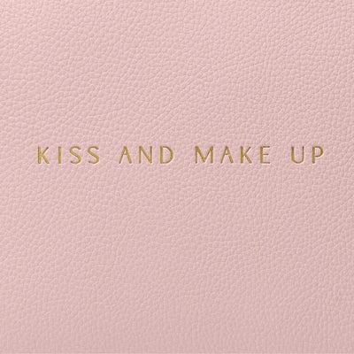 Katie Loxton Sentiment Make-Up Bag 'Kiss and Make Up' - Pink