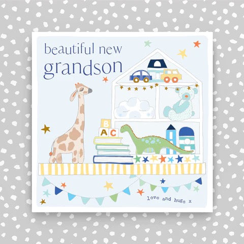 Molly Mae Beautiful New Grandson Card