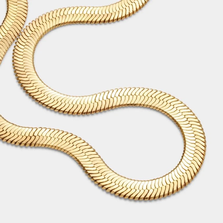 Katie Loxton Waterproof Jewellery - Ciana Large Snake Chain Necklace - Gold