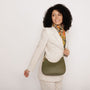 Alice Wheeler Ascot Scoop Shoulder Handbag - Olive Green