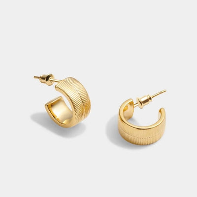 Katie Loxton Waterproof Jewellery - Ciana Gold Snake Huggie Hoop Earrings - Gold