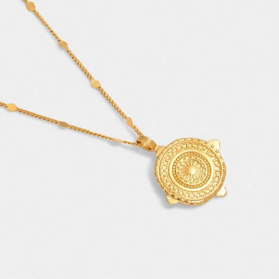 Katie Loxton Waterproof Jewellery - Happiness Gold Coin Necklace - Gold