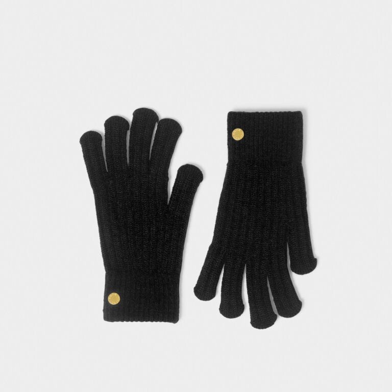 Katie Loxton Knitted Gloves - Black