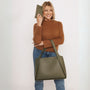 Alice Wheeler Olive Green Kensington Large Tote Handbag
