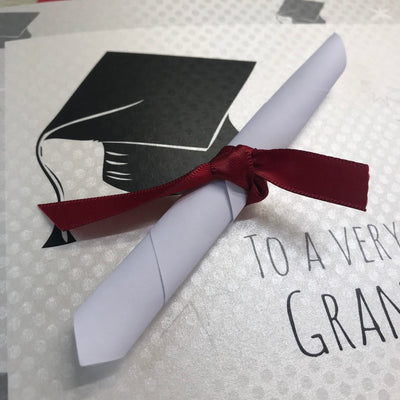 Grandson Graduation Card - White Cotton Cards