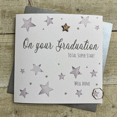 Graduation Total Super Star Card - White Cotton Cards