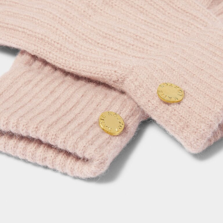 Katie Loxton Knitted Gloves - Nude Pink