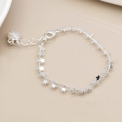 POM Silver Plated Mini Star Bracelet