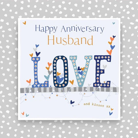 Molly Mae Happy Anniversary Husband Love Card