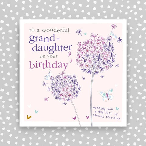 Molly Mae Wonderful Granddaughter Birthday Dandelions Card