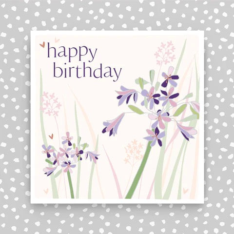 Molly Mae Happy Birthday Lilac Agapanthus Card