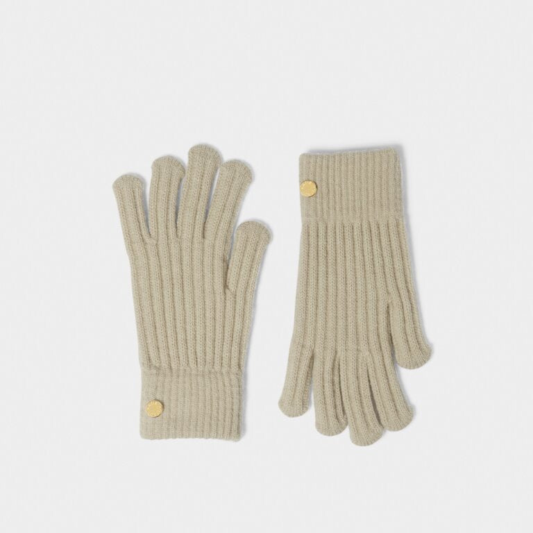 Katie Loxton Knitted Gloves - Light Sand