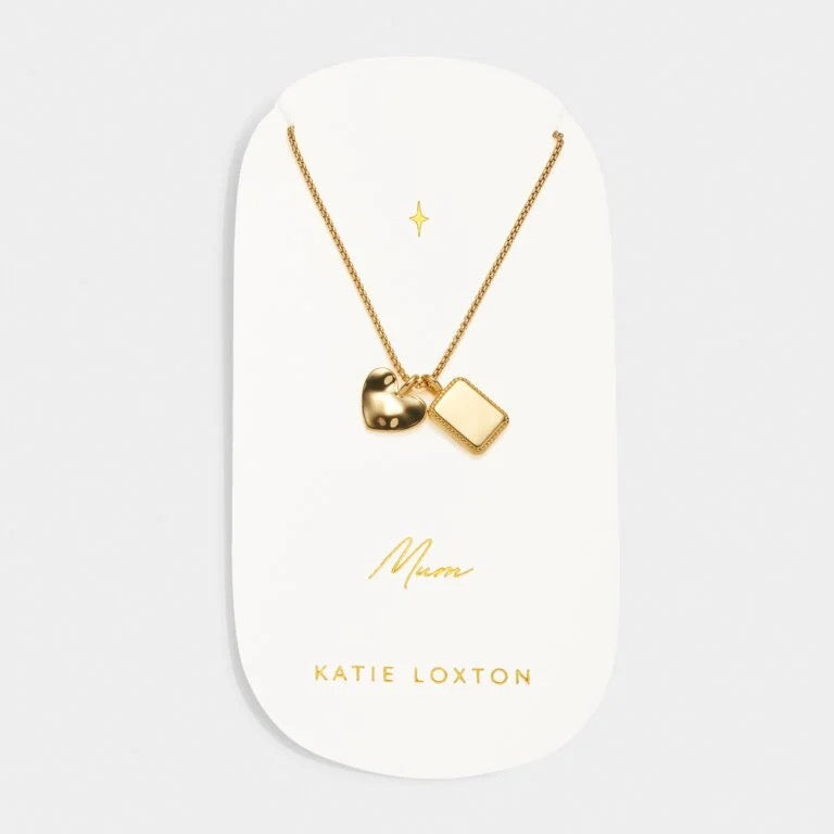 Katie Loxton Waterproof Jewellery - Mum Gold Charm Necklace - Gold