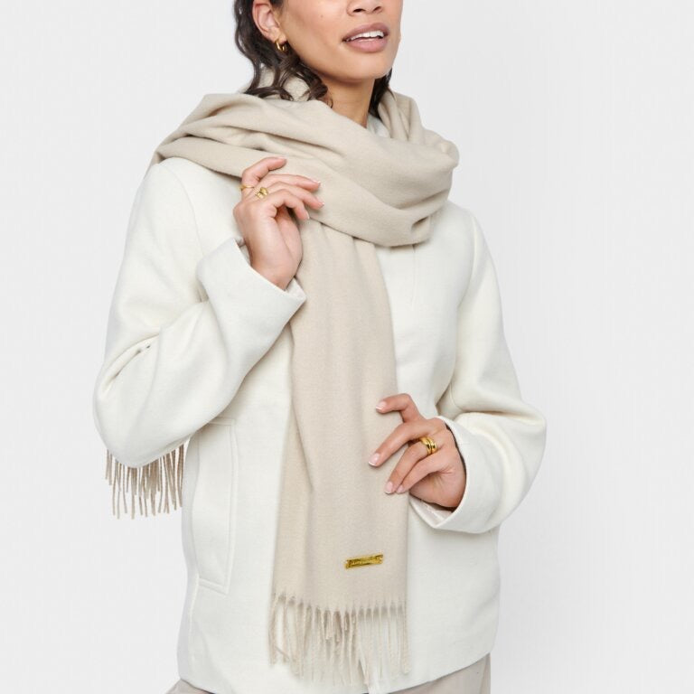 Katie Loxton Cosy Blanket Scarf - Light Sand