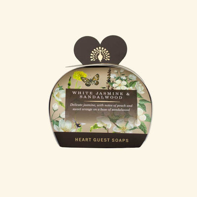 White Jasmine & Sandalwood 3 Heart Occasion Soaps - The English Soap Company